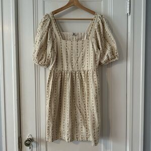 Madewell Puff-sleeve Square Neck Dress